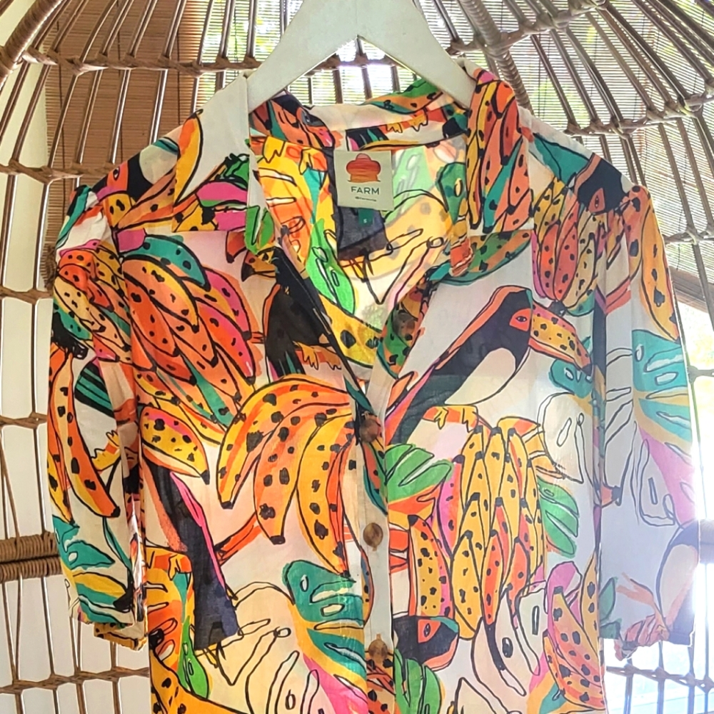 Farmrio Tucan Banana Jumpsuit Small